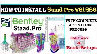 Stadd Pro V8i SS6 installation With Complete Working Process..