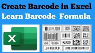 How to Generate Barcode in Excel | How to Create Barcode in Excel| Print barcode automatic data