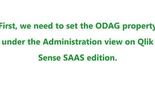 Qlik Sense - Simple ODAG Implementation in Qlik Sense SaaS Edition