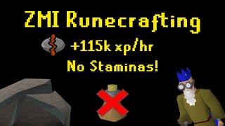 ZMI Runecrafting Guide! 115k+ xp/hr & No Stamina Pots!