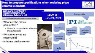 How to prepare specifications when ordering piezo ceramic elements