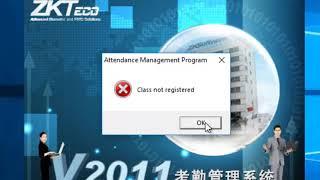 Fix "Class not registered error" in ZKteco software