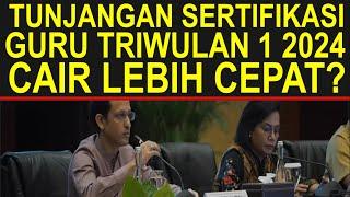 Tunjangan sertifikasi guru triwulan 1 2024 TK,SD,SMP,SMA,SMK pencairan lebih cepat pada April 2024?