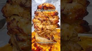 Greek Chicken Gyros on a Homemade Spit  Recipe in comments #chickengyros #shorts