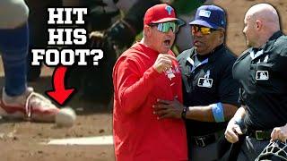 Phillies manager furious umpire told him to challenge a call, a breakdown