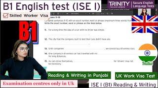 B1 English Test Reading & Writing  Skilled Worker Visa || ISE 1 Trinity College London