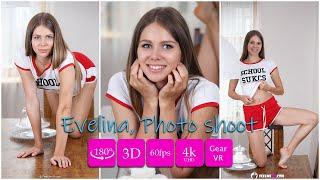 Virtual reality VR180  3D Topmodel Evelina adorable babe photoshoot backstage