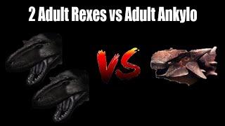 2 Tyrannosaurus REX vs Ankylosaurus | Prior Extinction Roblox