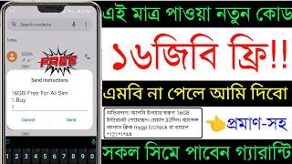 সকল সিমের জন্য ১৬জিবি ফ্রি | Free MB Offer 2025 | Robi Mb offer | All sim free internet offer 2025