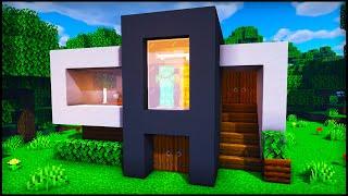 Minecraft Small Modern House: How to build a Cool Modern House Tutorial #1