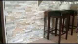 Wall Stone Installation:  Lowes Desert Quartz Ledgestone