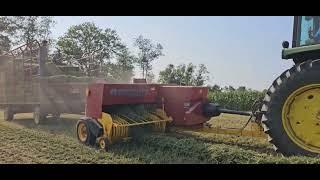 Summer fun baling 4th cutting alfalfa