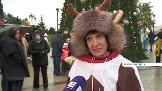 В Красноярске на площади Мира прошли съемки фильма «Елки»