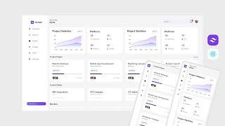 Build Responsive Dashboard UI Using React js | with vite and | Tailwindcss