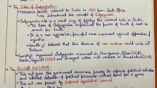 Class-10|History| Ch-2 (Nationalism in India) [Part 2]Handwritten Notes #ConceptImprover