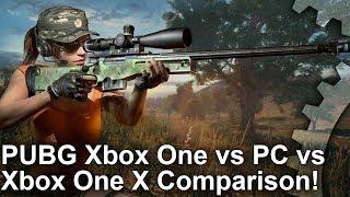 [4K] PUBG: Xbox One vs PC vs Xbox One X Graphics Comparison