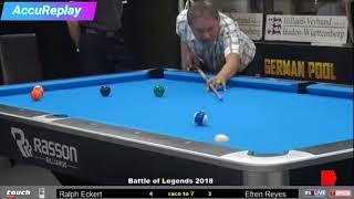 Battle of Legends 2018 EFREN REYES Vs. RALPH ECKERT highlights