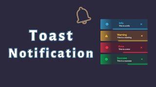 How to Make Toast Notification | using #Html , #Css and #Javascript