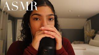 ASMR mic gripping + mic touching sounds (inaudible whispering)