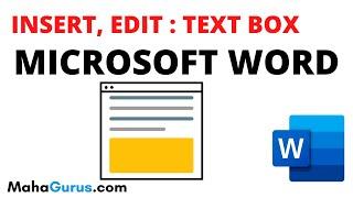 How To Insert, Edit, Use And Move Text Boxes in MS Word |Text Box in Microsoft MS Word