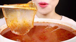 ASMR Spicy Mala Hot Pot with Round Glass Noodles | Malatang | Homemade Glass Noodles | Mukbang