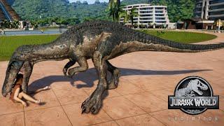 Jurassic World Evolution - Baryonyx & Carnotaurus Breakout & Fight! (1080p 60FPS)