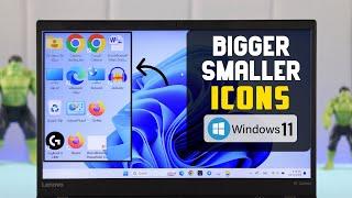 Windows 11: How To Change Desktop Icons Size! [Resize Bigger or Smaller]