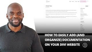 How to easily add and organize documentation on your Divi website