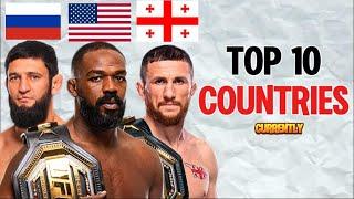 Ranking top 10 best Countries in the UFC(currently)