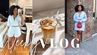 Vlog || creating content bts, closet updates, packing for a weekend winery trip, beauty pickups