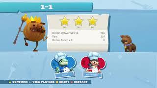 Overcooked! 2 Night of the Hangry Horde Speed run (2 player co-op)