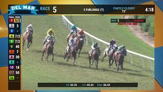 Little Liliana and Kalon Dead Heat to win Race 5 at Del Mar 8/28/21