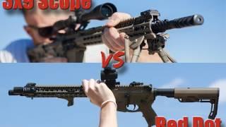 3-9 Scope vs Red Dot Speed Test: 10, 50, and 100 Yards