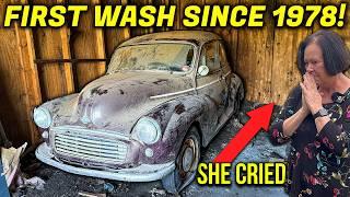 Best Owner Reaction EVER: Morris Minor 1000 | Barn Find Car Detailing