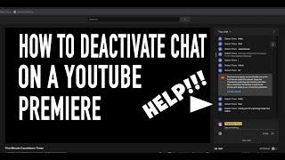 How to disable chat on YouTube Premiere