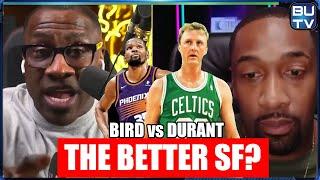 Larry Bird or Kevin Durant?| Reaction to Shannon Sharpe & Gilbert Arenas debate Larry Bird vs KD