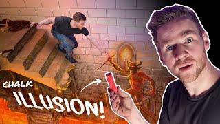 I made an ILLUSION Chalk-art DUNGEON!