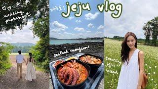 jeju vlog  self-wedding photoshoot, jeju home tours, local food, aesthetic cafes, cute shops