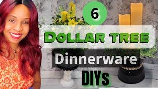 Hi-End Farmhouse Home Decor DIYs made with Dinnerware | Dollar Tree Crafts