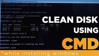 HOW TO FORMAT DISK WITH CMD #partition in windows 10 during installation