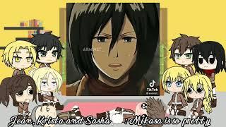 Past Aot react to the future (part 1/? Eren and Mikasa)