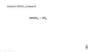 Using the Calculator to convert a number from base 2 to base 8