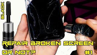 Windshield Repair Resin REMOVE Cracks On A Broken screen Phone or not? experiment  FIX cracked glass