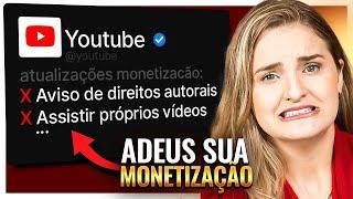 Atualizações na MONETIZAÇÃO do YouTube… MÁ NOTÍCIA?