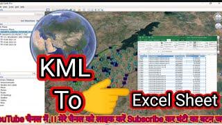 How to convert KML to Excel File / How to Export Google Earth To Excel //