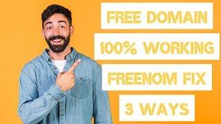 HOW TO GET A FREE DOMAIN NAME  FIX FREENOM "NOT AVAILABLE" TECHNICAL ERROR