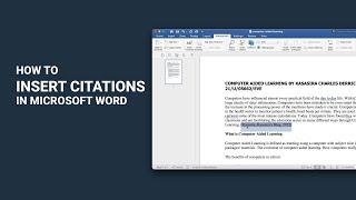 How to Insert Citations in Microsoft Word