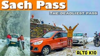 Vlog 151 | Sach pass pahuch gye snow fall me. Alto K10 drive through DEATH road.