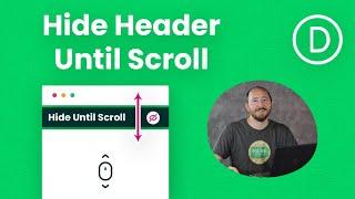 How To Hide The Divi Theme Builder Header Until Scroll And Then Show As Sticky