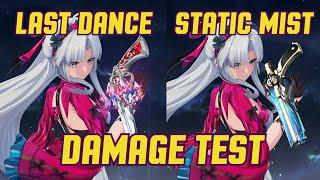 CARLOTTA SIGNATURE VS STANDARD DAMAGE TEST! (STATIC MIST VS THE LAST DANCE)